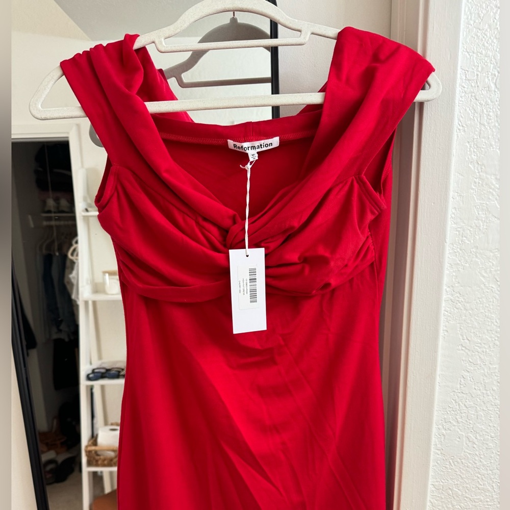 Reformation red mini dress